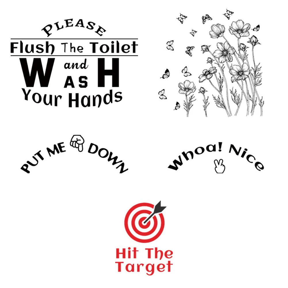 1 Set Wall Sticker English Slogan Toilet Sticker PVC Removable Sticker For Wall Tile Glass Furniture Bathroom Decoration
1 Set Wall Sticker English Slogan Toilet Sticker PVC Removable Sticker For Wall Tile Glass Furniture Bathroom Decoration