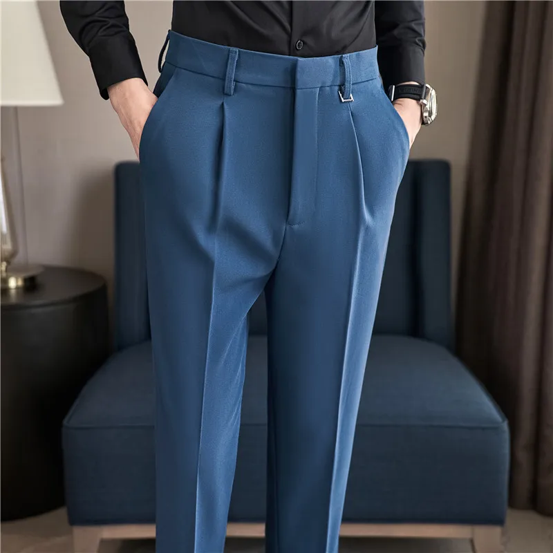 Men Stretch Boutique Suits Pants Men British Style Business Casual Suit Pants 36 Male Formal Wear Wedding Dress Trousers Quality
Men Stretch Boutique Suits Pants Men British Style Business Casual Suit Pants 36 Male Formal Wear Wedding Dress Trousers Quality