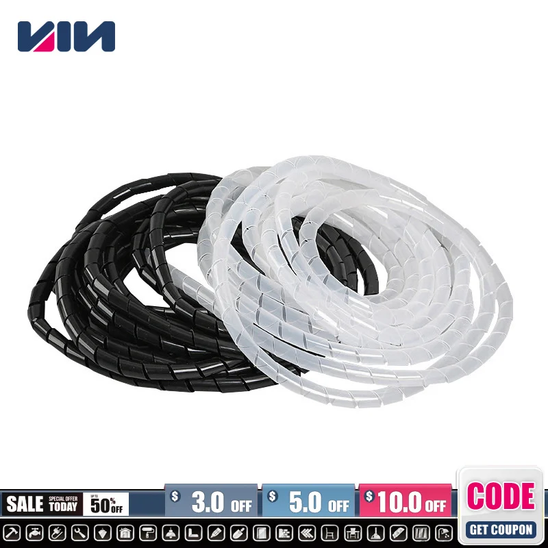 PE Wire Winding Pipe Plastic Protective Line Organizer Spiral Protection Wrap Wraping Cable Protector Cable Sleeve Cover Tube
PE Wire Winding Pipe Plastic Protective Line Organizer Spiral Protection Wrap Wraping Cable Protector Cable Sleeve Cover Tube