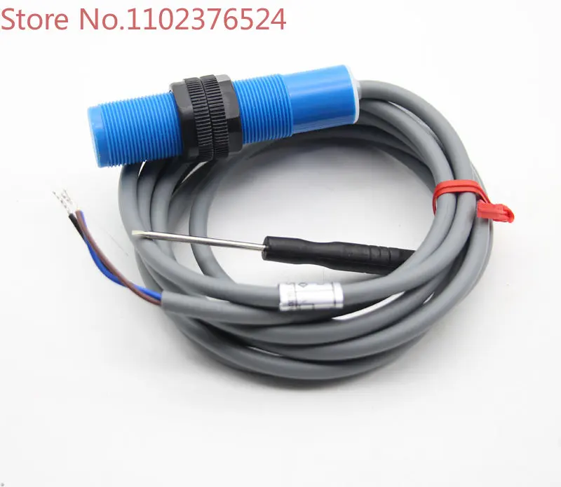

M18 capacitive proximity switch, cylindrical plastic shell, non-metallic detection switch, sensor distance adjustable
