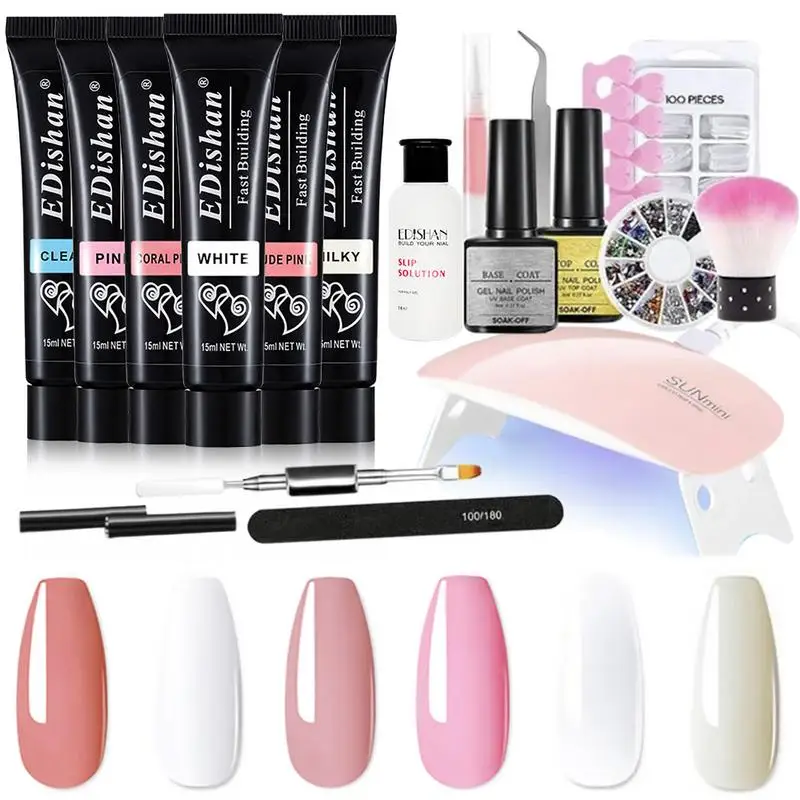 Nail Gel Set Safe Skin-friendly Extension Manicure Suit For Women Gel Nail Set For Beginners Natural And Lasting
Nail Gel Set Safe Skin-friendly Extension Manicure Suit For Women Gel Nail Set For Beginners Natural And Lasting
