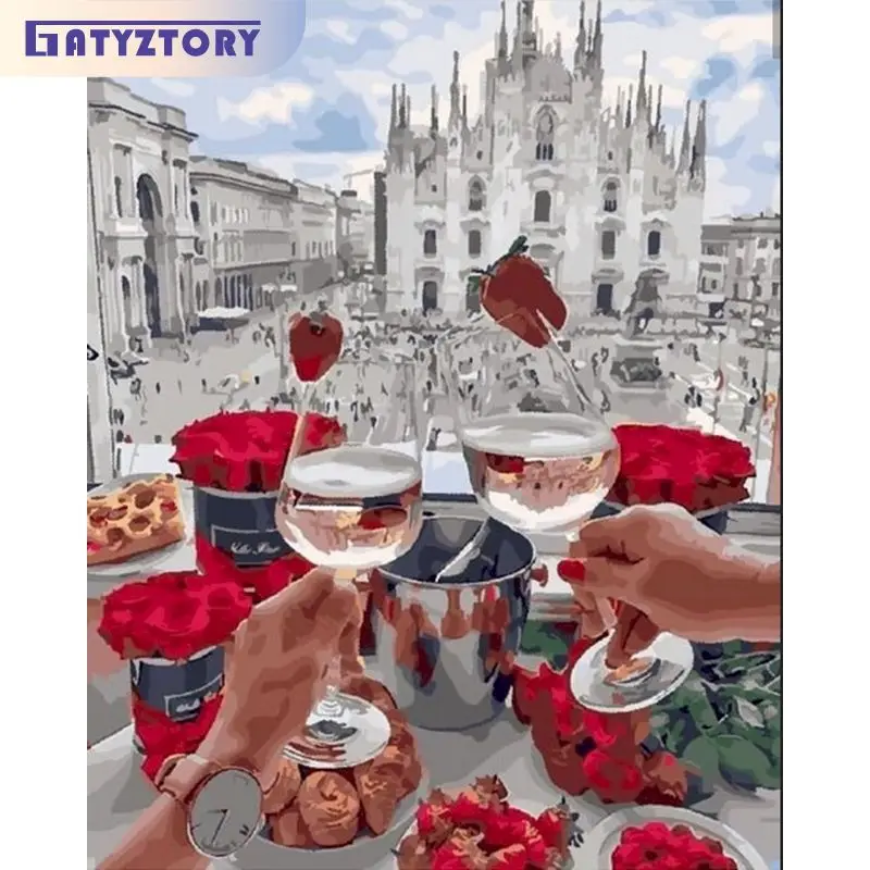 GATYZTORY Oil Painting By Numbers Diy Gift Champagne For Adults Coloring On Number Home Decoration Canvas Painting Landscape
GATYZTORY Oil Painting By Numbers Diy Gift Champagne For Adults Coloring On Number Home Decoration Canvas Painting Landscape