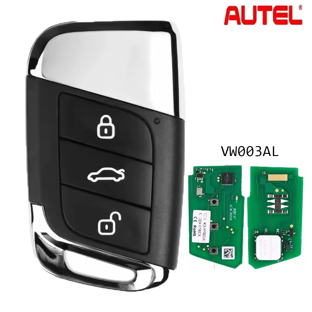 Универсальный смарт-ключ Autel Razor Style VW003AL IKEYBW003AL, 3 кнопки для умного ключа Autel для KM100 IM508 IM60
Универсальный смарт-ключ Autel Razor Style VW003AL IKEYBW003AL, 3 кнопки для умного ключа Autel для KM100 IM508 IM60