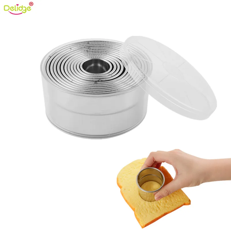 Delidge 12 Pcs/set Different Sizes Round Biscuit Mold Stainless Steel Cookie Molds Toast Smooth Cookie Cutters Baking Mold
Delidge 12 Pcs/set Different Sizes Round Biscuit Mold Stainless Steel Cookie Molds Toast Smooth Cookie Cutters Baking Mold