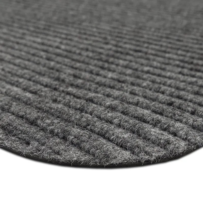 

Luxurious Polyester Ribbed Mat, Stylish Grey, 3` x 4`, Super Soft, Perfect Fit.