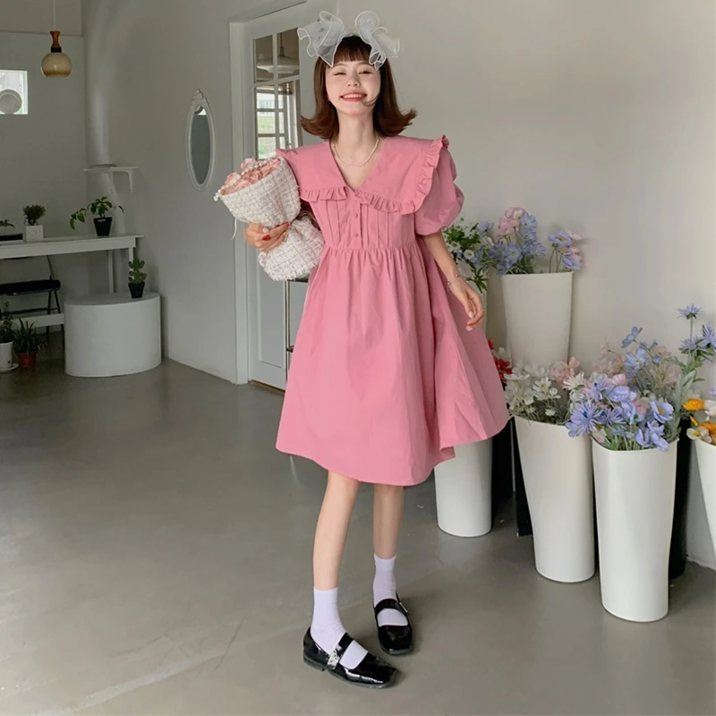 2023 New Dress Korean Black Ear Edge Doll Neck Bubble Sleeve Loose And Slim Free Shipping
2023 New Dress Korean Black Ear Edge Doll Neck Bubble Sleeve Loose And Slim Free Shipping