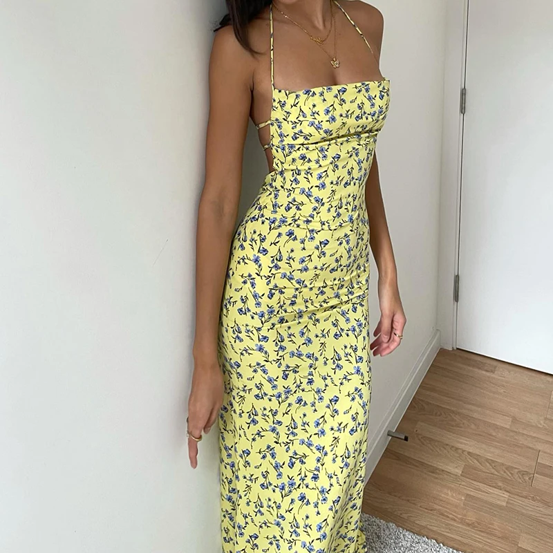 New Women's 2022 Trend Summer Casual Floral Suspender Skirt Split Backless Dress Printed Pattern Medium Length Dress Versatile
New Women's 2022 Trend Summer Casual Floral Suspender Skirt Split Backless Dress Printed Pattern Medium Length Dress Versatile