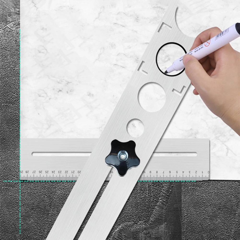 Stainless Steel Ceramic Tile Hole Opener Locator Puncher Ruler 40cm 360° Adjustable Marble Glass Drilling Hole Punching Tool
Stainless Steel Ceramic Tile Hole Opener Locator Puncher Ruler 40cm 360° Adjustable Marble Glass Drilling Hole Punching Tool