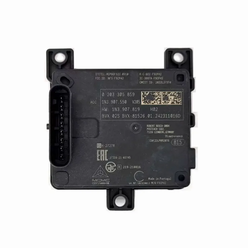 Радарный датчик ACC, модуль радарного датчика расстояния контроля расстояния 0 203 305 859 1N3 907 550 0203305859 1Н 3907550
Радарный датчик ACC, модуль радарного датчика расстояния контроля расстояния 0 203 305 859 1N3 907 550 0203305859 1Н 3907550