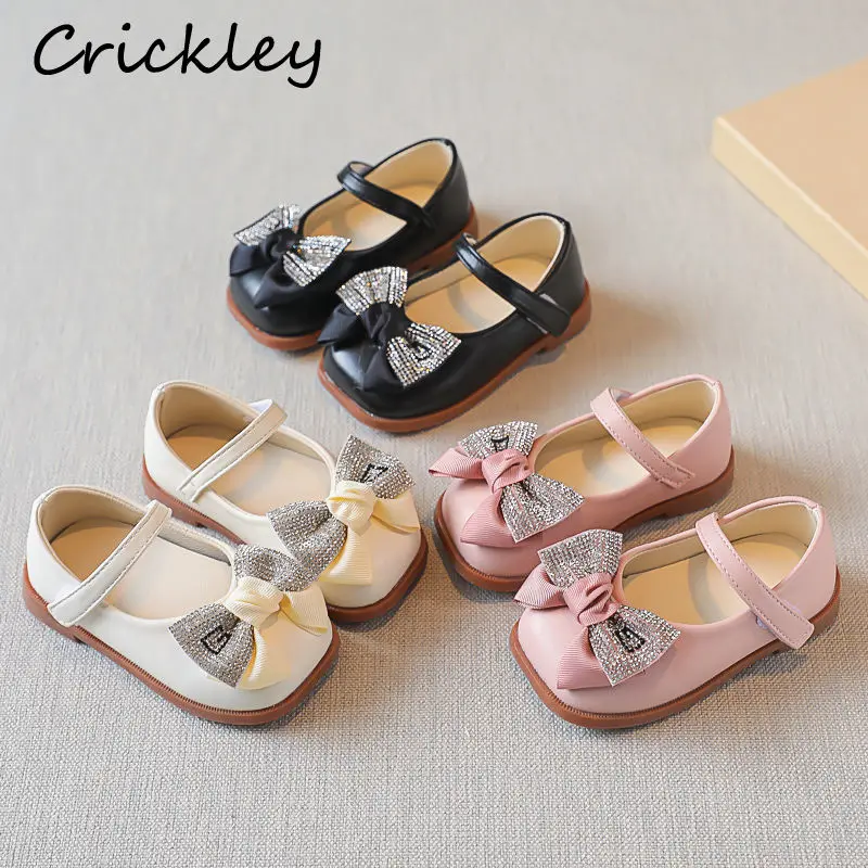 Rhinestone Bow Children's Spring Shoes High Quality PU Flats Shoes For Baby Girl Soft Bottom Anti Slip Kids Princess Shoes Girls
Rhinestone Bow Children's Spring Shoes High Quality PU Flats Shoes For Baby Girl Soft Bottom Anti Slip Kids Princess Shoes Girls