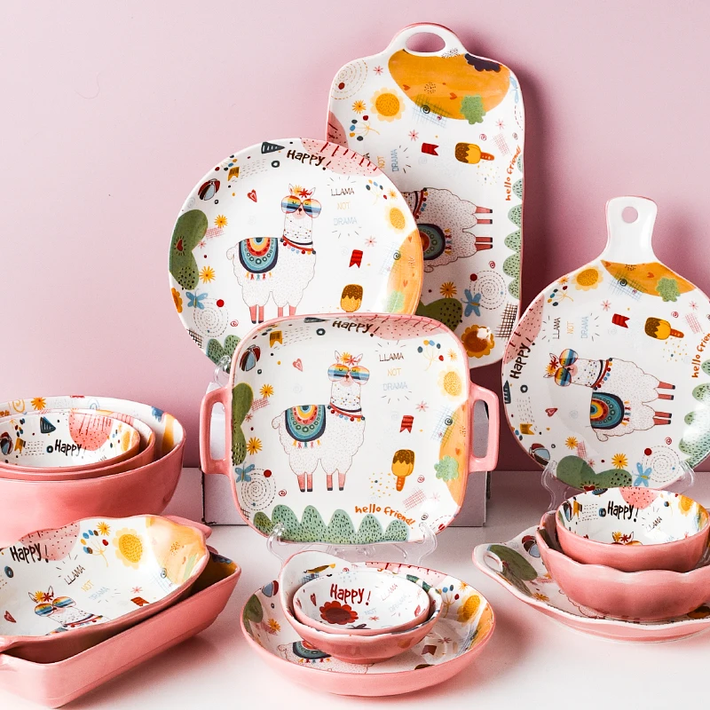 Cute Cartoon Plate Set Japanese Children Gift Porcelain Plates Dinner Set Round Vajilla Completa Dinnerware Set
Cute Cartoon Plate Set Japanese Children Gift Porcelain Plates Dinner Set Round Vajilla Completa Dinnerware Set
