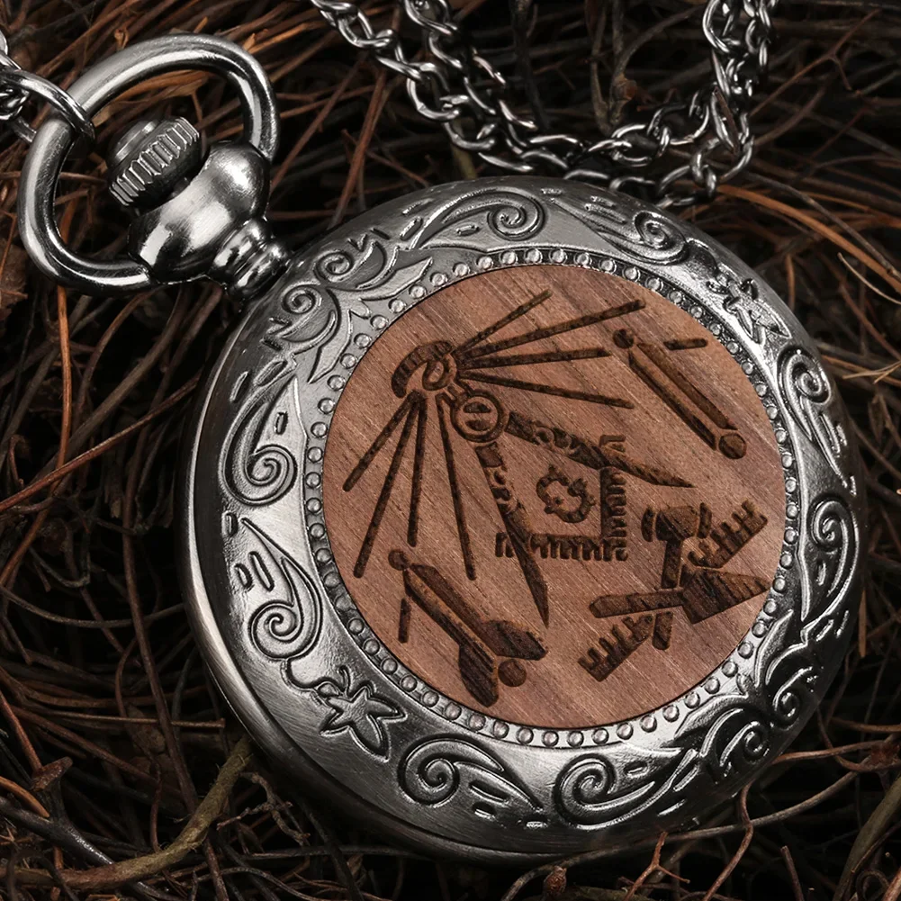 Antique Wood Pocket Watch Retro Masonic Freemasonry Walnut Quartz Fob Watches Necklace Chain Clock Pendant Gifts for Men Women
Antique Wood Pocket Watch Retro Masonic Freemasonry Walnut Quartz Fob Watches Necklace Chain Clock Pendant Gifts for Men Women