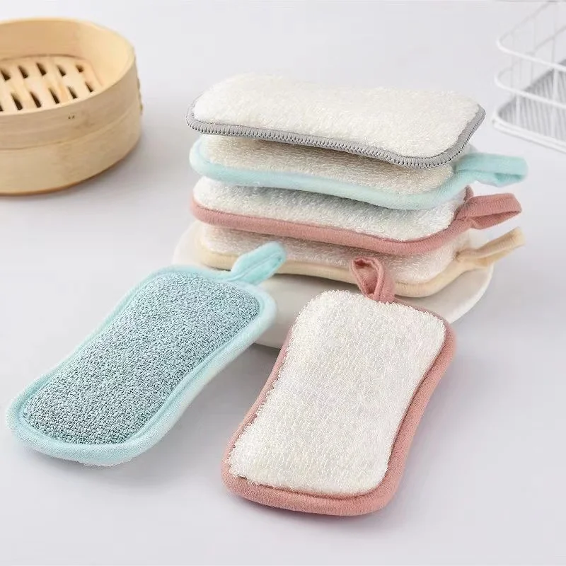 Oil Free Bamboo Fiber Scouring Pad Dishwashing Sponge Kitchen Pot Stove Bowl Washing Rag Thickened Double-Side Cleaning Cloths
Oil Free Bamboo Fiber Scouring Pad Dishwashing Sponge Kitchen Pot Stove Bowl Washing Rag Thickened Double-Side Cleaning Cloths