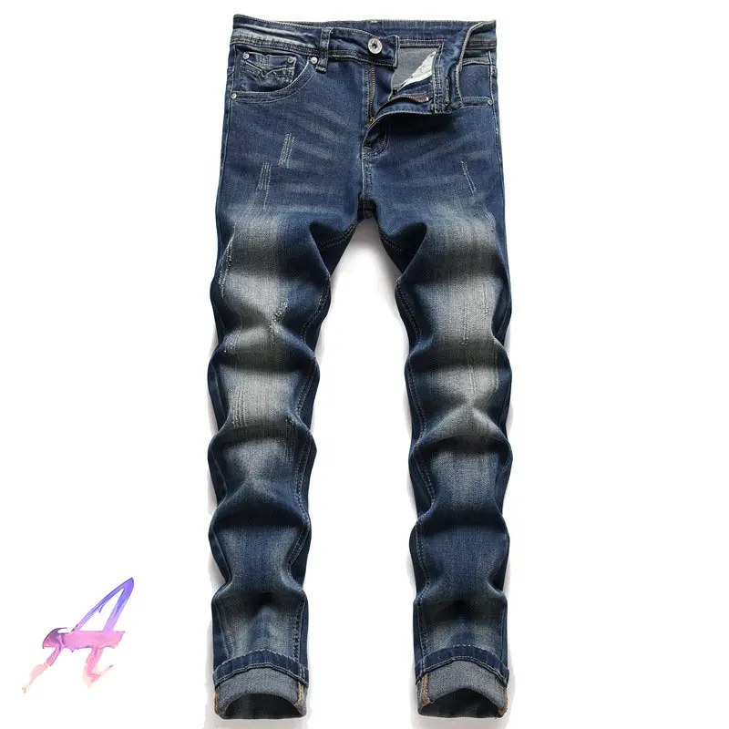 Washed Blue Classic Mens Jeans High Quality Slightly Stretch Skinny Denim Pants Clothing
Washed Blue Classic Mens Jeans High Quality Slightly Stretch Skinny Denim Pants Clothing