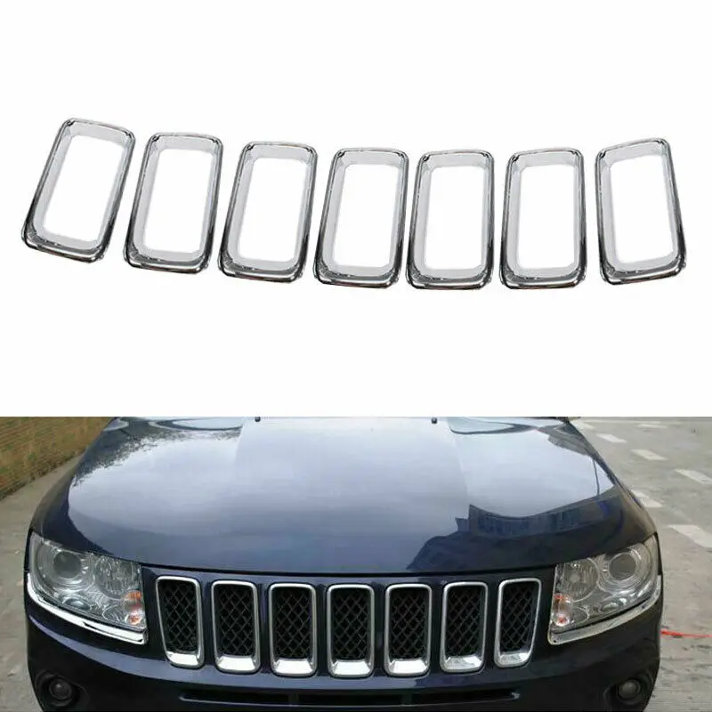 For Jeep Compass 2011-2016 ABS Chrome Front Grille Grill Ring Cover Trim 7PCS
For Jeep Compass 2011-2016 ABS Chrome Front Grille Grill Ring Cover Trim 7PCS