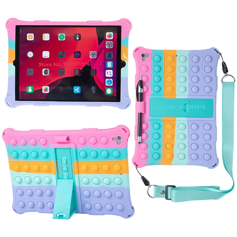 Чехол для iPad Air 2 Air 1 iPad 9,7 2018 2017, мягкий силиконовый чехол с пузырьками для планшета iPad 5 6 5 6 поколения, детский чехол
Чехол для iPad Air 2 Air 1 iPad 9,7 2018 2017, мягкий силиконовый чехол с пузырьками для планшета iPad 5 6 5 6 поколения, детский чехол