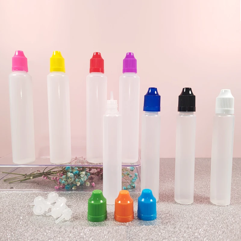 10Pcs 30ml 60ml LDPE Plastic Dropper Bottles Pen Shaped Bottle Long Tips CRC Child Resistant Colored Cap Squeezable Vape Bottle
10Pcs 30ml 60ml LDPE Plastic Dropper Bottles Pen Shaped Bottle Long Tips CRC Child Resistant Colored Cap Squeezable Vape Bottle