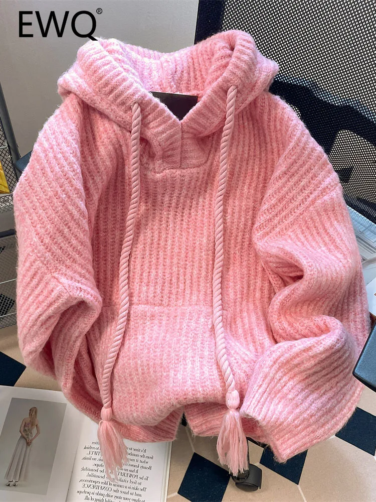 EWQ Drawstring Hooded Solid Color Loose Knitted Casual Sweet Chic Women's Pullover Sweater Autumn Winter 2023 New 27SN3393
EWQ Drawstring Hooded Solid Color Loose Knitted Casual Sweet Chic Women's Pullover Sweater Autumn Winter 2023 New 27SN3393