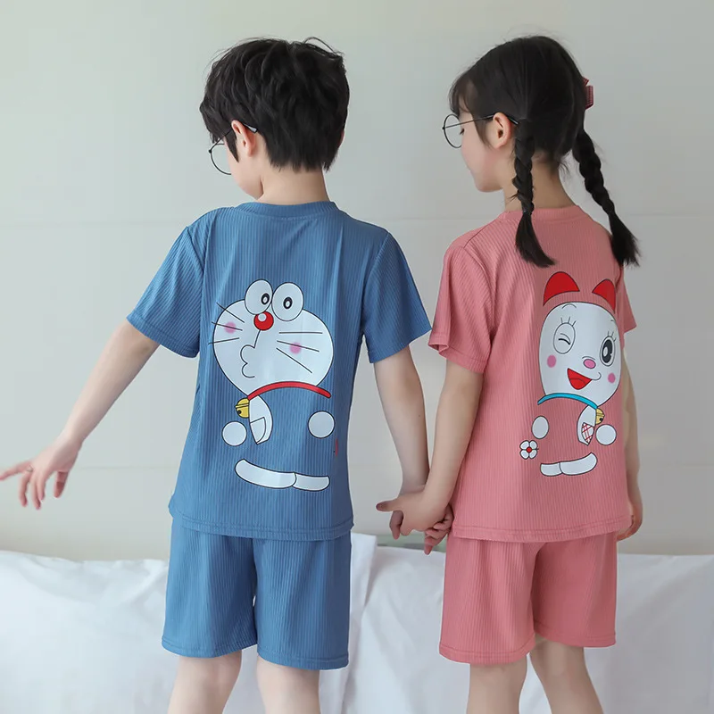 Милый Пижамный костюм Doraemon, Детская летняя одежда, мультяшный костюм с коротким рукавом для мальчиков и девочек, милый детский комплект из 2 ...
Милый Пижамный костюм Doraemon, Детская летняя одежда, мультяшный костюм с коротким рукавом для мальчиков и девочек, милый детский комплект из 2 ...