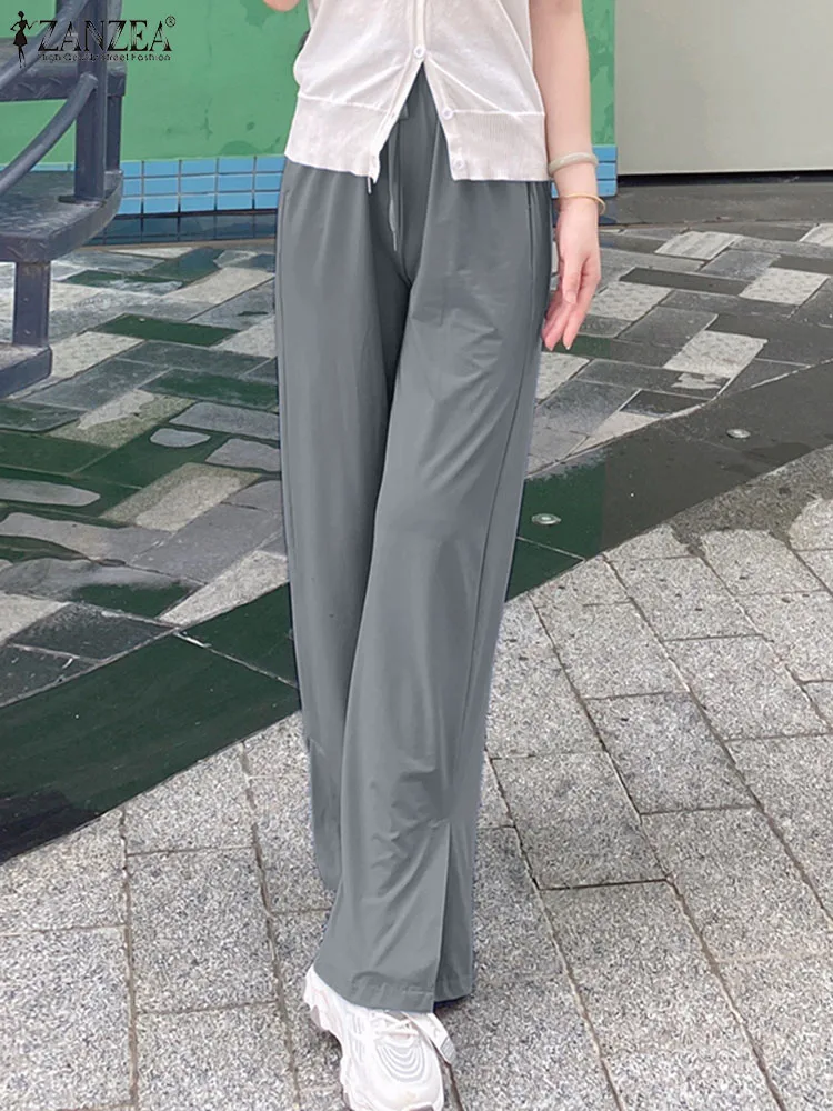 ZANZEA Korean Fashion Long Trousers Women Casual Loose High Waist Drawstring Straight Pants Streetwear Chic Slit Hem Pantalon
ZANZEA Korean Fashion Long Trousers Women Casual Loose High Waist Drawstring Straight Pants Streetwear Chic Slit Hem Pantalon