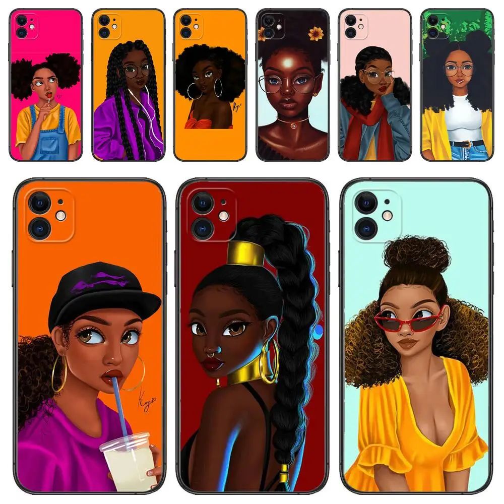 Black Girl Phone Case for IPhone 13 12 11 Pro Max Mini SE XR X XS Max 8Plus 7plus 6S New Shell Phone Case Fashion Trend Kawaii
Black Girl Phone Case for IPhone 13 12 11 Pro Max Mini SE XR X XS Max 8Plus 7plus 6S New Shell Phone Case Fashion Trend Kawaii