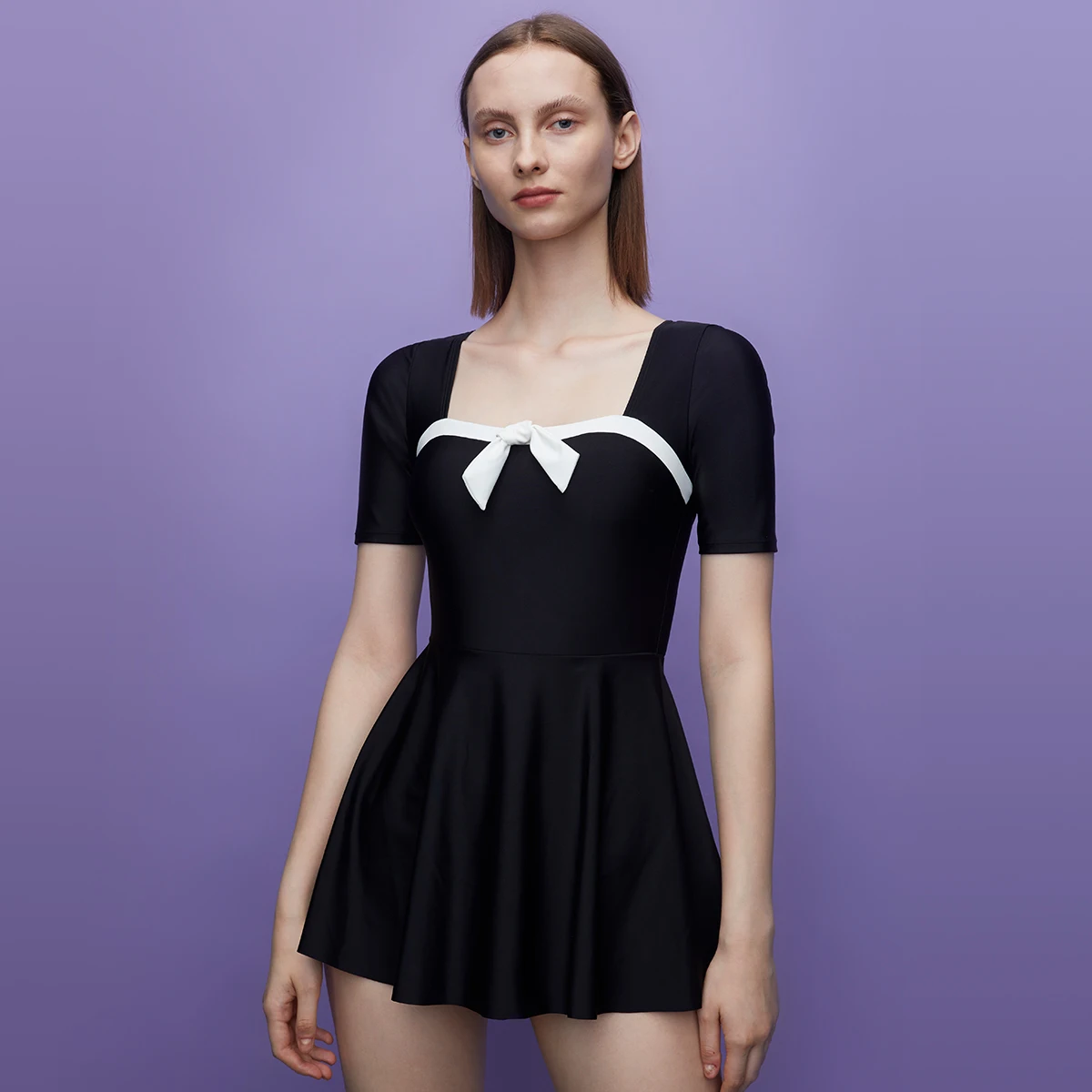JulySand Women's Swimsuit Elegant Bow Lady BathingSuit Short Sleeve Backless Plus Size Black Woman One Piece Swimwear
JulySand Women's Swimsuit Elegant Bow Lady BathingSuit Short Sleeve Backless Plus Size Black Woman One Piece Swimwear