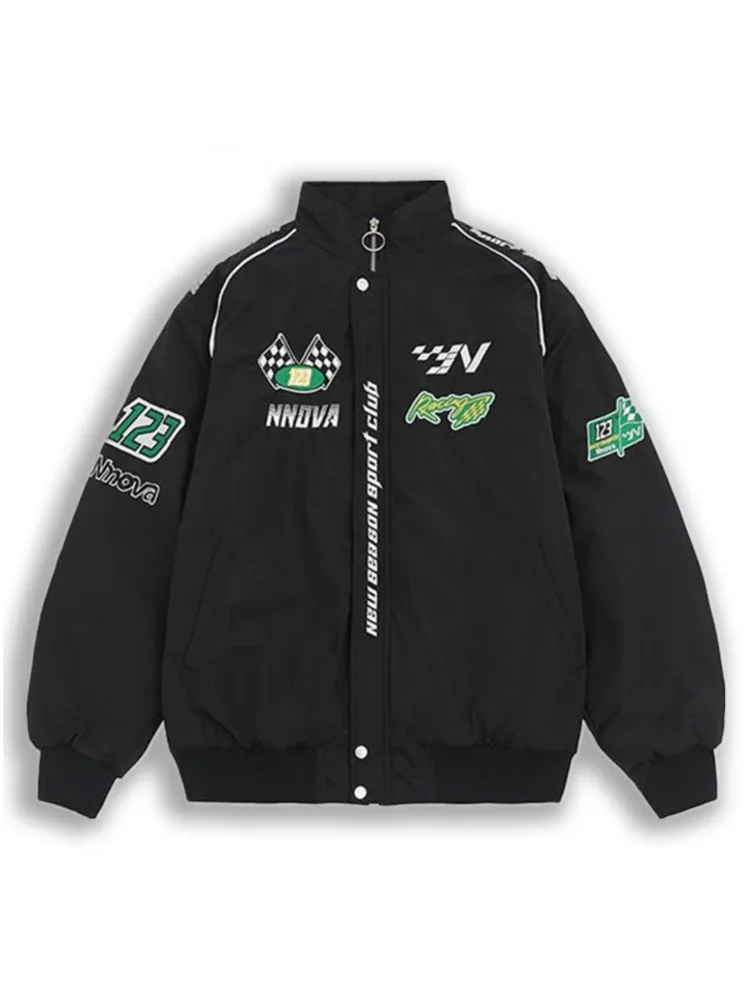 Vintage Baseball Cyber Y2k Basic Jacket Men Racer Jacket Coat Autumn Spring Clothes For Couple Techwear Loose BF Women Outerwear
Vintage Baseball Cyber Y2k Basic Jacket Men Racer Jacket Coat Autumn Spring Clothes For Couple Techwear Loose BF Women Outerwear