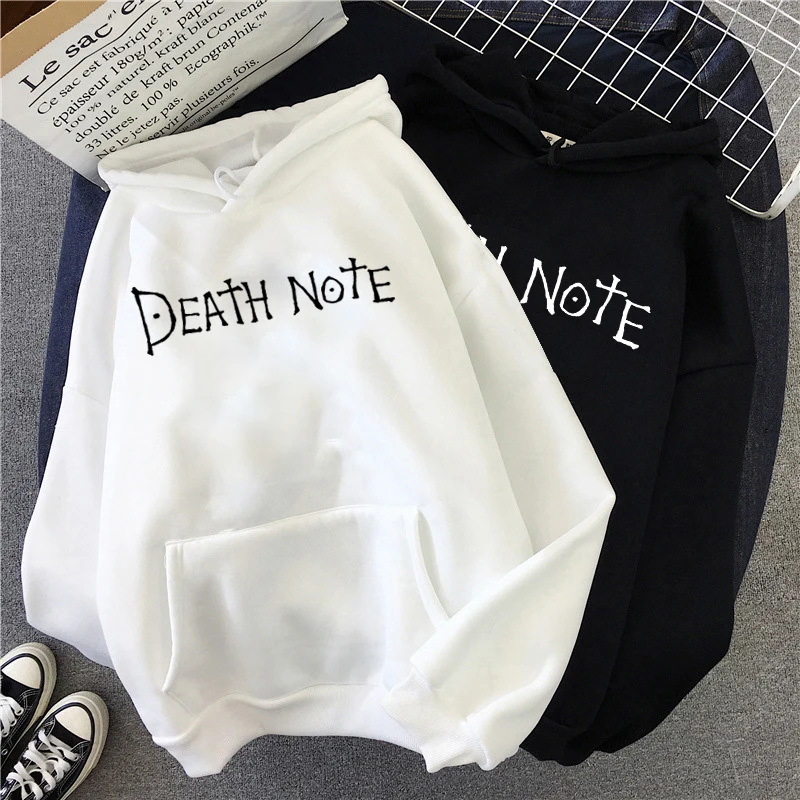 Oversized Hoodies Women Men Sweatshirt Death Note Print Long Sleeve Hoodie Tops Gothic Harajuku Sweatshirt Woman Man Clothing
Oversized Hoodies Women Men Sweatshirt Death Note Print Long Sleeve Hoodie Tops Gothic Harajuku Sweatshirt Woman Man Clothing