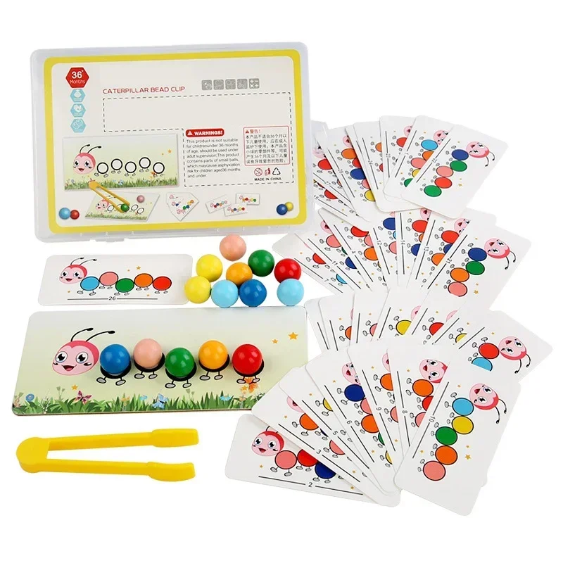 Wooden Clip Beads Games Montessori Toys Color Matching Parish Learning Set Fine Movement Training Educational Toys For Children
Wooden Clip Beads Games Montessori Toys Color Matching Parish Learning Set Fine Movement Training Educational Toys For Children