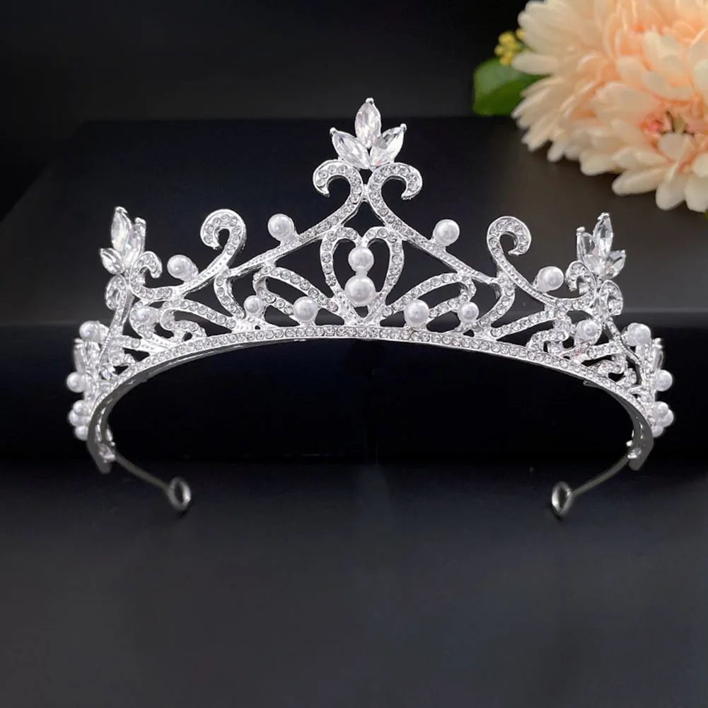 Bridal Crown Wedding Hair Accessories For Women Pearl Silver Color Crystal Tiaras Girls Hairbands Party Headpiece Jewelry Lady
Bridal Crown Wedding Hair Accessories For Women Pearl Silver Color Crystal Tiaras Girls Hairbands Party Headpiece Jewelry Lady
