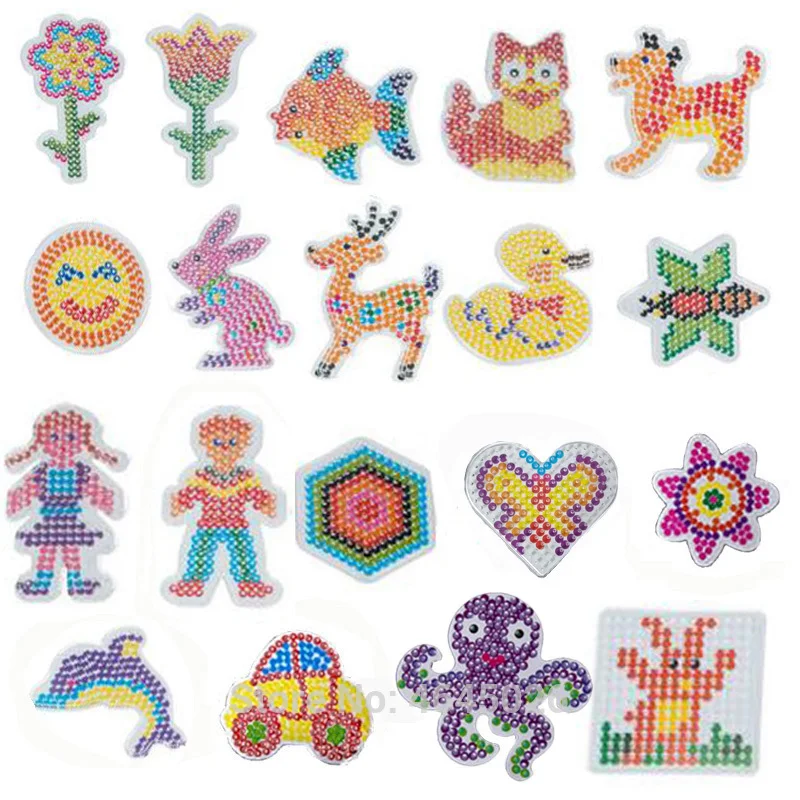 10pcs DIY Pegboards Perle Hama 5mm Perler Ironing Beads Peg Boards Animal Pattern Girls Gift Kids Educational toys for Children
10pcs DIY Pegboards Perle Hama 5mm Perler Ironing Beads Peg Boards Animal Pattern Girls Gift Kids Educational toys for Children