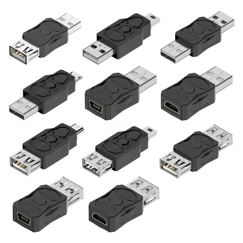 

2x USB to USB Mini USB Micro USB Converter USB2.0 Adapter 480Mbps Data Transfer USB Connector for Camera Laptop New Dropship