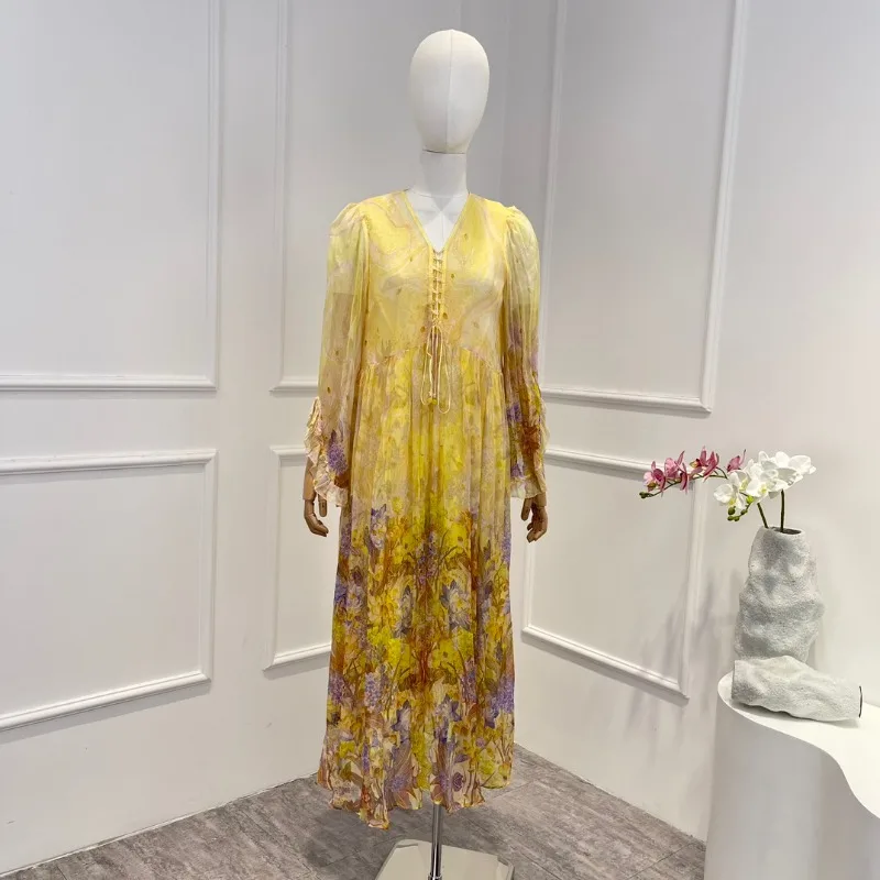 2023 Summer Autumn Latest Yellow Purple Holiday Style Floral Print Long Sleeve Plus Size Midi Dress
2023 Summer Autumn Latest Yellow Purple Holiday Style Floral Print Long Sleeve Plus Size Midi Dress