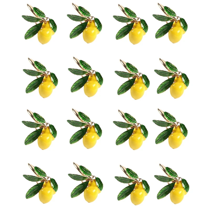 Napkin Rings Set Of 16,Lemon Wedding Napkin Holder Gold Napkin Buckle For Table Decor Parties Holiday Family Gathering
Napkin Rings Set Of 16,Lemon Wedding Napkin Holder Gold Napkin Buckle For Table Decor Parties Holiday Family Gathering