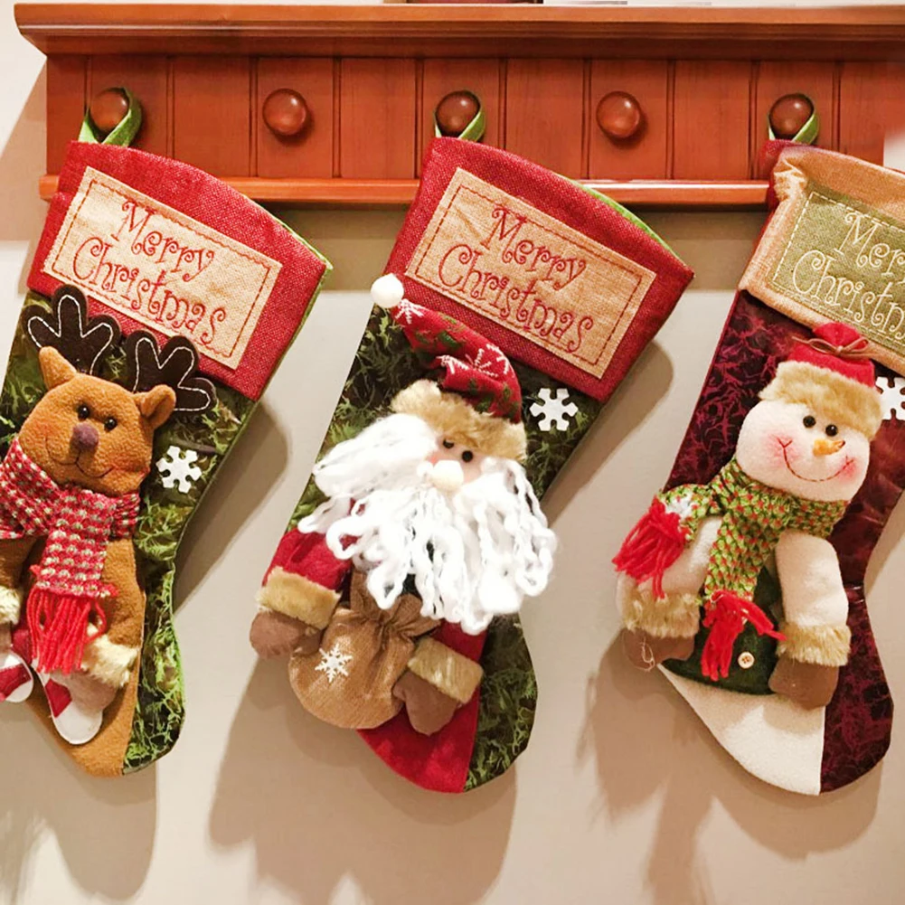 New Year Christmas Stocking Sacks Xmas Gift Candy Bag Christmas Decoration For Home Navidad Sock Fireplace Christmas Tree Decor
New Year Christmas Stocking Sacks Xmas Gift Candy Bag Christmas Decoration For Home Navidad Sock Fireplace Christmas Tree Decor