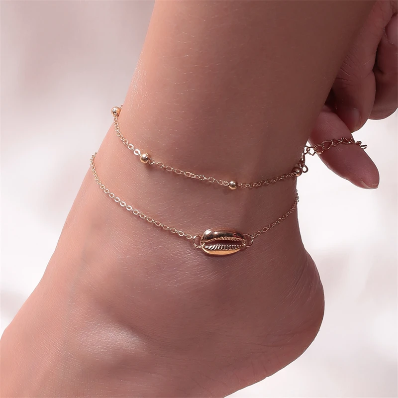 

Hot Summer Beach Shell Anklets for Women Barefoot Ankle Jewelry Bracelets Female Anklet Leg Chain Foot Jewelry Accessories