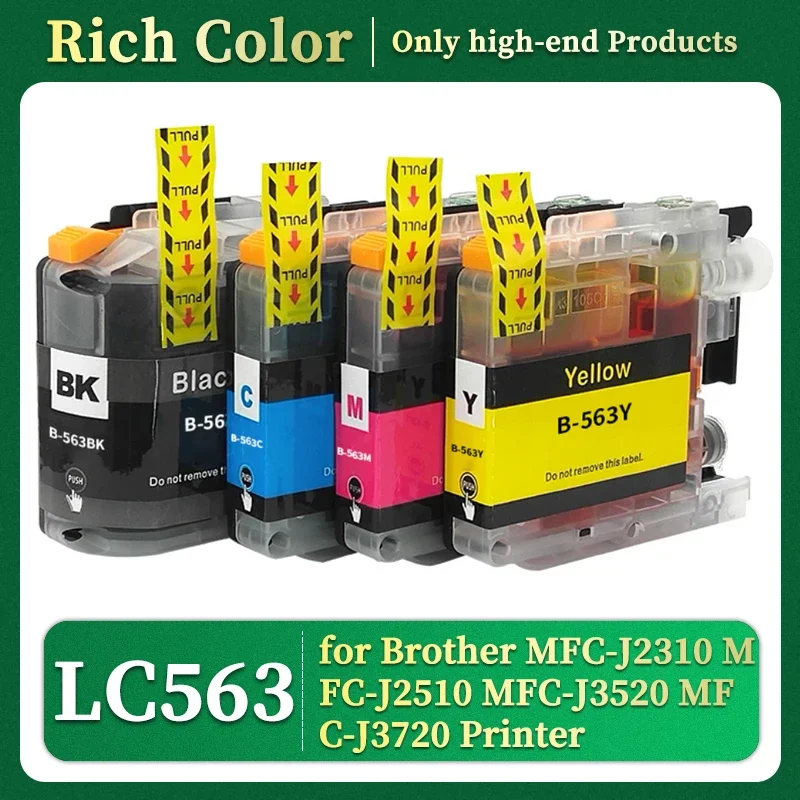 LC563 LC-563 LC 563 Цветной совместимый картридж премиум-класса для принтера Brother MFC-J2310