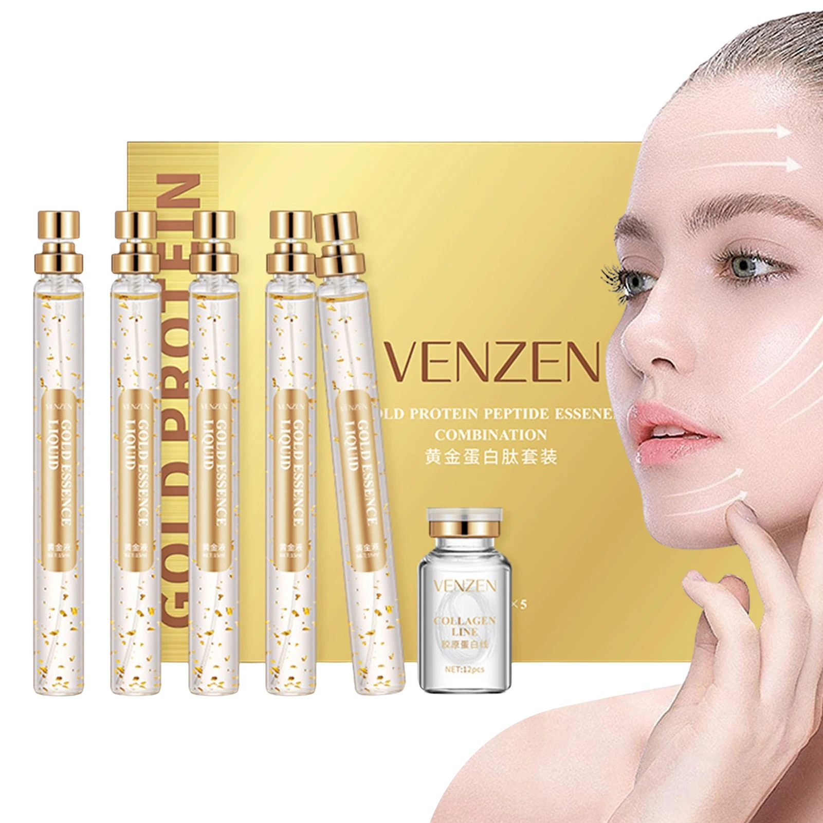 Face Lifting Threads Facial Moisturizing Essence Collagen Skin Desalinating Fine Lines Facial Lifting Anti-Aging Smoothing
Face Lifting Threads Facial Moisturizing Essence Collagen Skin Desalinating Fine Lines Facial Lifting Anti-Aging Smoothing