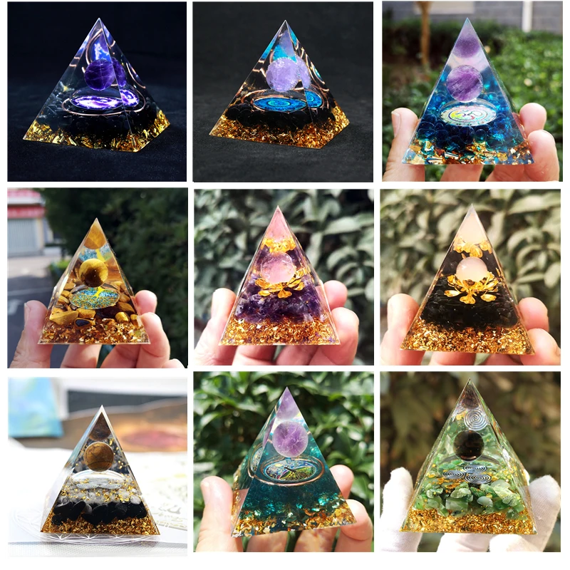 

Исцеляющие кристаллы, чакра, камни, Φ Orgone, пирамида рейки, энергия медитации, пирамида для положительной энергии с кварцем