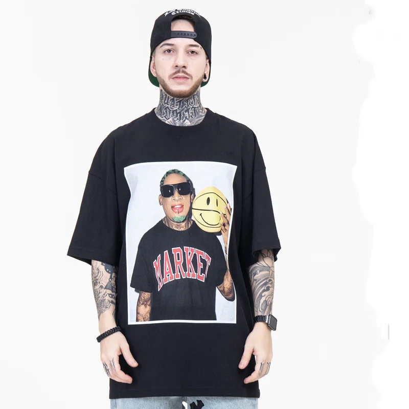 Harajuku Oversized T-shirt Men Streetwear Hip Hop Graphic T shirts 100% Cotton Rodman Print Tops Tee Summer Fashion Clothing New
Harajuku Oversized T-shirt Men Streetwear Hip Hop Graphic T shirts 100% Cotton Rodman Print Tops Tee Summer Fashion Clothing New