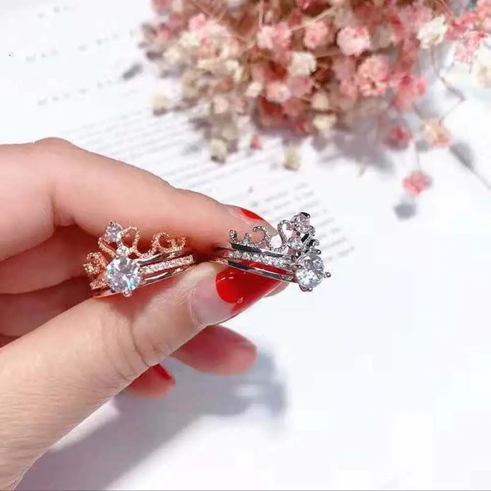 Adjustable Wedding Crown Zircon 2 In 1 Women Jewelry Finger Rings Set Opening Rings Fashion
Adjustable Wedding Crown Zircon 2 In 1 Women Jewelry Finger Rings Set Opening Rings Fashion