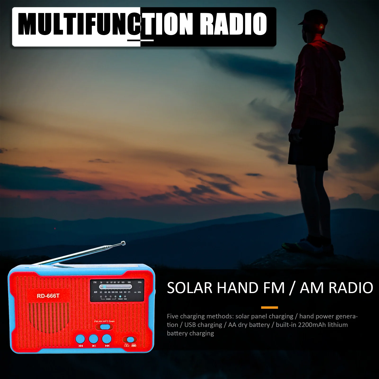 AM/FM Weather Radio Portable AM/FM Weather Alert SOS Alarm Survival Gear Power Bank For Cell Phone Charging LED Flashlight &
AM/FM Weather Radio Portable AM/FM Weather Alert SOS Alarm Survival Gear Power Bank For Cell Phone Charging LED Flashlight &