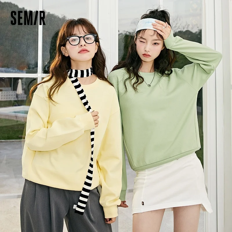 Свитшот Semir женский базовый однотонный, универсальный пуловер с круглым вырезом, худи свободного покроя, одежда на весну
Свитшот Semir женский базовый однотонный, универсальный пуловер с круглым вырезом, худи свободного покроя, одежда на весну