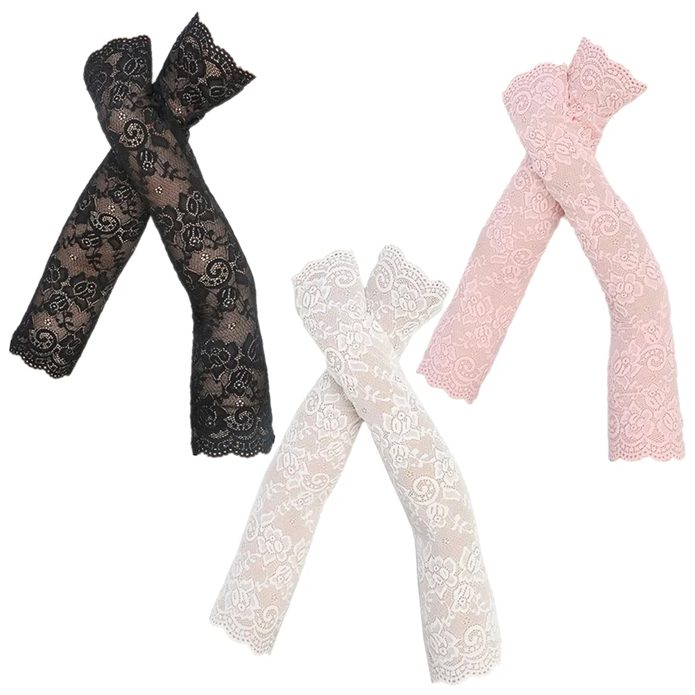 3 Pairs UV Protection Decorative Lightweight Gloves Lace for Women Family Ladies 
3 Pairs UV Protection Decorative Lightweight Gloves Lace for Women Family Ladies