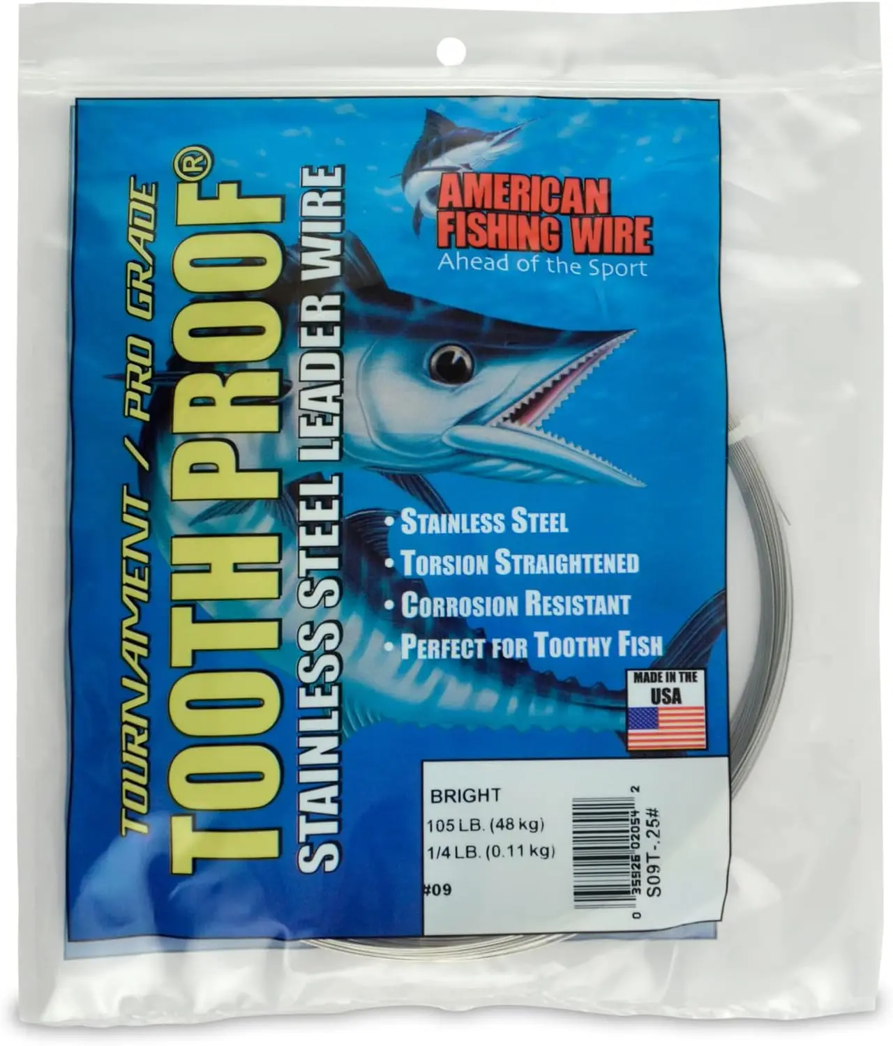#9 Fio líder de fio único de aç inoxidável à prova de dentes, teste de 47 kg, brilhante, 58 m
#9 Fio líder de fio único de aç inoxidável à prova de dentes, teste de 47 kg, brilhante, 58 m