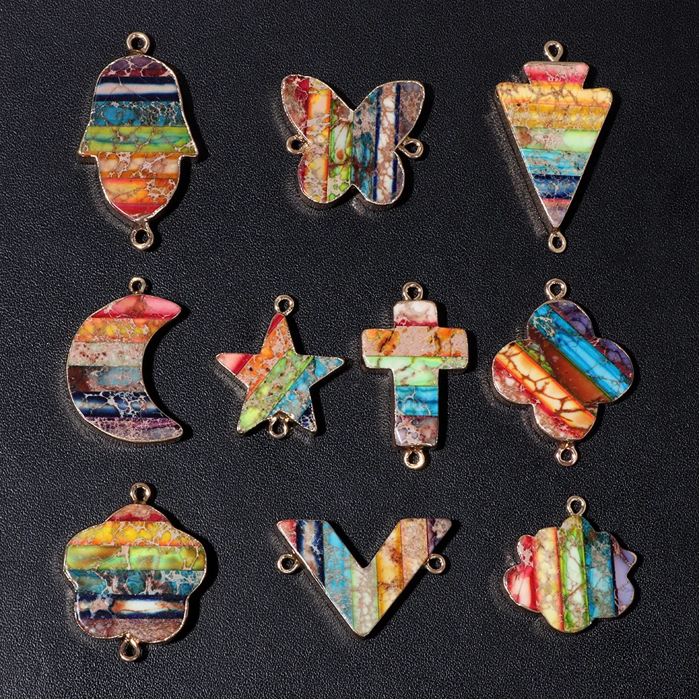 Colorful Chakra Natural Stone Pendant Various Cute Shape Pendant Emperor Stone Connector Pendants for Jewelry Making Necklace
Colorful Chakra Natural Stone Pendant Various Cute Shape Pendant Emperor Stone Connector Pendants for Jewelry Making Necklace