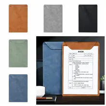 Memo Clipboard A4 Business Writing Clipboard Writing Tablet Menu Folder A4 Manager Signature Board Paper Organizer PU Leather