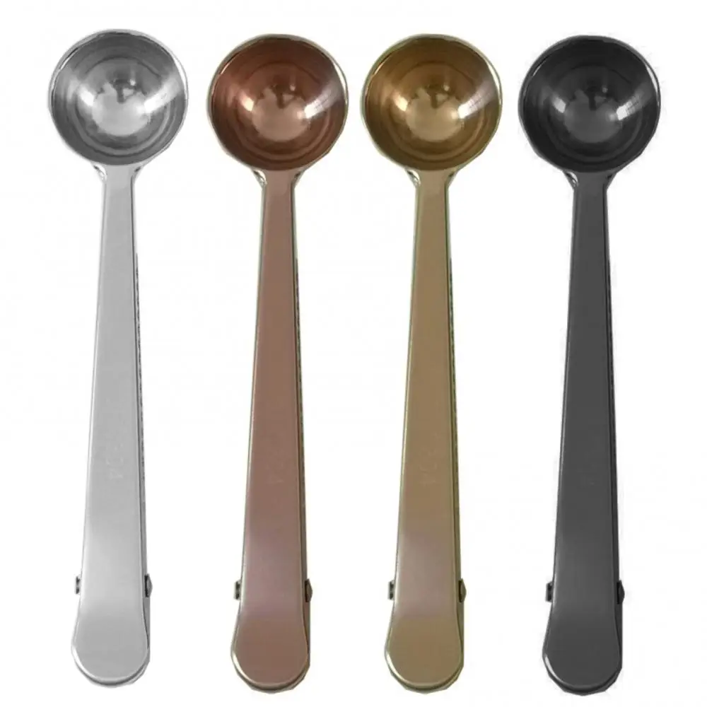 Food Sealing Measuring Scoop With Clip Two-in-one Stainless Steel Coffee Spoon Multi-function Environmental Protection Household
Food Sealing Measuring Scoop With Clip Two-in-one Stainless Steel Coffee Spoon Multi-function Environmental Protection Household