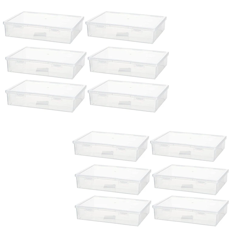 6 Pcs Plastic Storage Box With Lid Multipurpose Craft Organizer Plastic Containers Clear Pencil Case 
6 Pcs Plastic Storage Box With Lid Multipurpose Craft Organizer Plastic Containers Clear Pencil Case