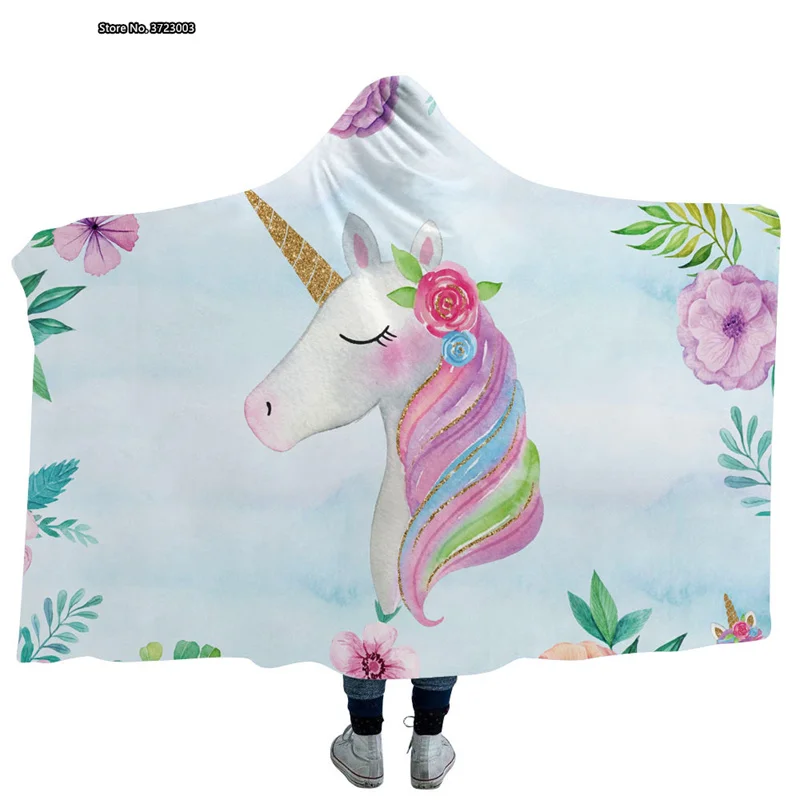 Cartoon Rainbow Unicorn Hooded Blanket Girl's Favorite Cloak Thickened Double Plush 3D Digital Print Hooded Blanket
Cartoon Rainbow Unicorn Hooded Blanket Girl's Favorite Cloak Thickened Double Plush 3D Digital Print Hooded Blanket